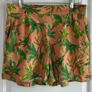 Monteau Los Angeles Tropical Print Shorts Resort Wear Coastal Grandmother Style